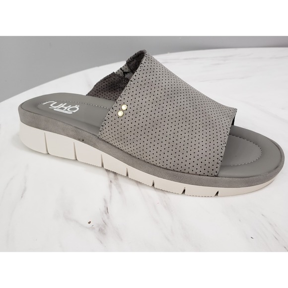 READ DESCRIPTION  NEW SIZE 9.5 WIDE - Ryka‎ Women's Ellie Slide Sandal in Gray - Picture 4 of 7